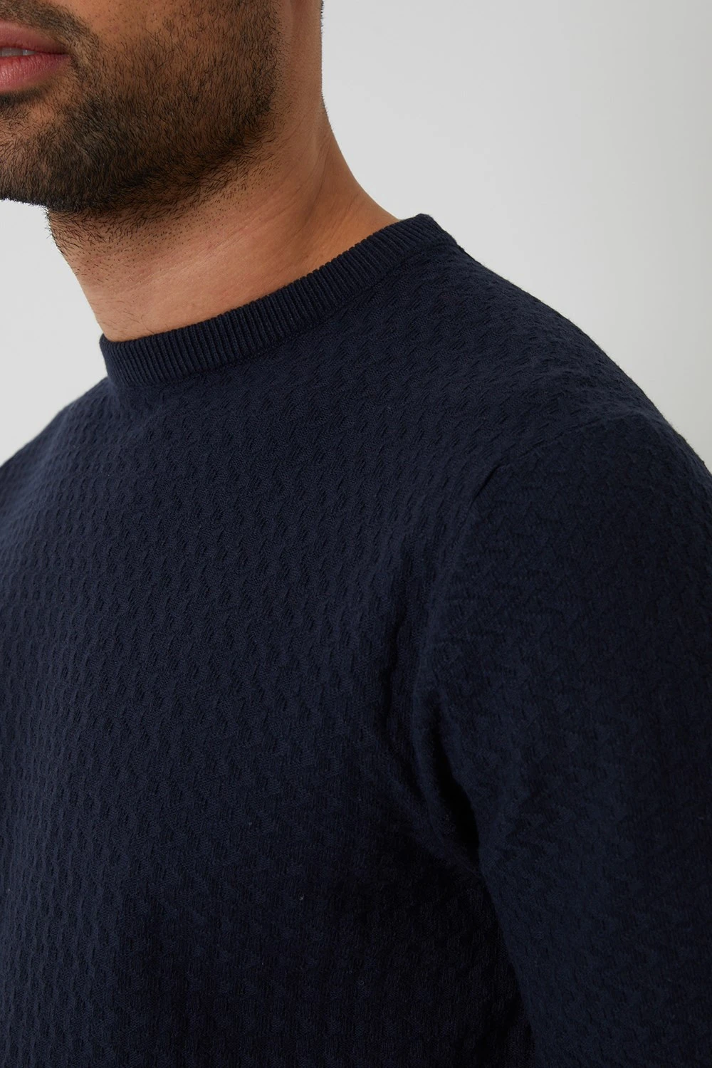 MA710A Textured Front Mens Knitted T-Shirt Threadbare MA710A Textured Front Mens Knitted T-Shirt -Mountain Warehouse