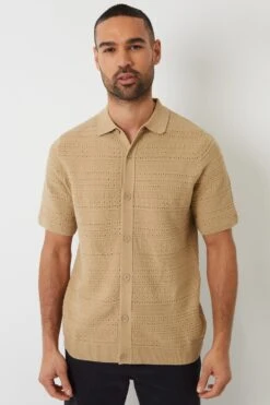 Threadbare MA989C Textured Button Through Knitted Shirt -Mountain Warehouse ma989c 002 texturedbuttonthroughknittedshirt20250411045118 1