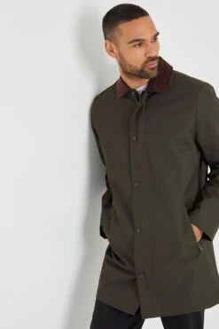 Threadbare MABE79 Showerproof Mens Longline Corduroy Collar Mac -Mountain Warehouse mabe79 001 showerproofmenslonglinecorduroycollarmac20250313060724 5