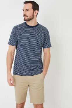 MB54FF Striped Mens Crew Neck T-Shirt