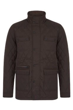 MBBFCC Diamond Quilted Mens Funnel-Neck Jacket