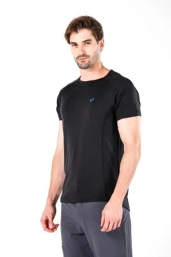 MD195F Berg Men's 100% Merino 195gsm Crew Neck T-Shirt -Mountain Warehouse md195f 001 bergmens195gsmcrewneckslimfittshirt20250124125104 2