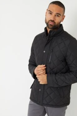Threadbare MD2B56 Funnel Neck Mens Diamond Quilted Jacket -Mountain Warehouse md2b56 001 funnelneckmensdiamondquiltedjacket20250313060814 5