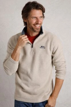 MD6C1D Newark Mens 1/4 Zip Grid Fleece -Mountain Warehouse md6c1d 003 newarkmens14zipgridfleece20250307055107 1