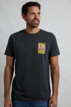 MDB6DC Shrimpsons Mens Back Print Artist T-Shirt