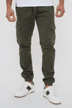 Threadbare ME179F Cotton Jogger Mens Cargo Trousers With Stretch