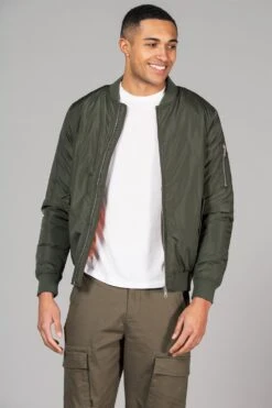 ME4AE5 Bomber Mens Jacket With Zip Fastening