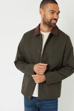 Threadbare MFE004 Showerproof Mens Corduroy Collar Jacket